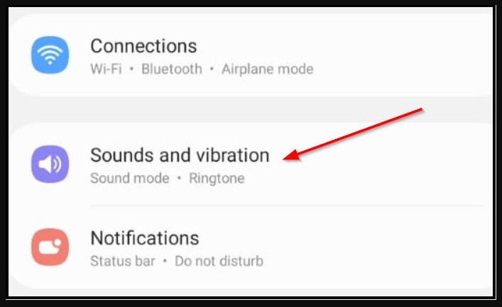 Buka Pengaturan Sound And Vibration Di Android