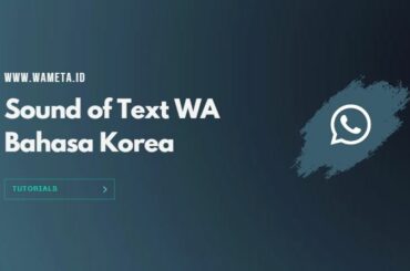 Sound Of Text Wa Bahasa Korea Untuk Buat Notifikasi Lucu