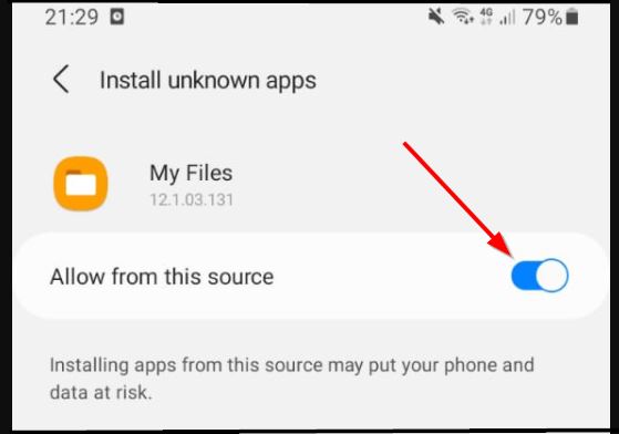 Centang Izin Install From Unknown Source Di Android