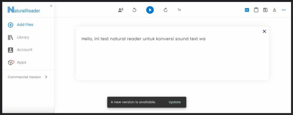 Konversi Sound Text Wa Lewat Natural Reader App