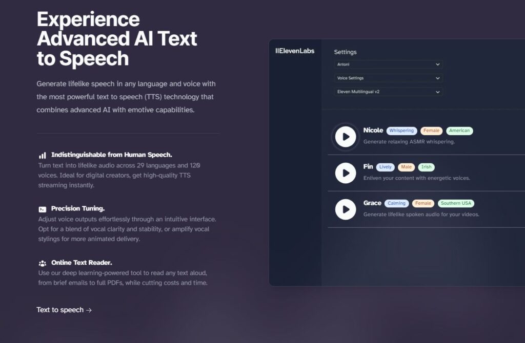 Eleven Labs Text To Speech